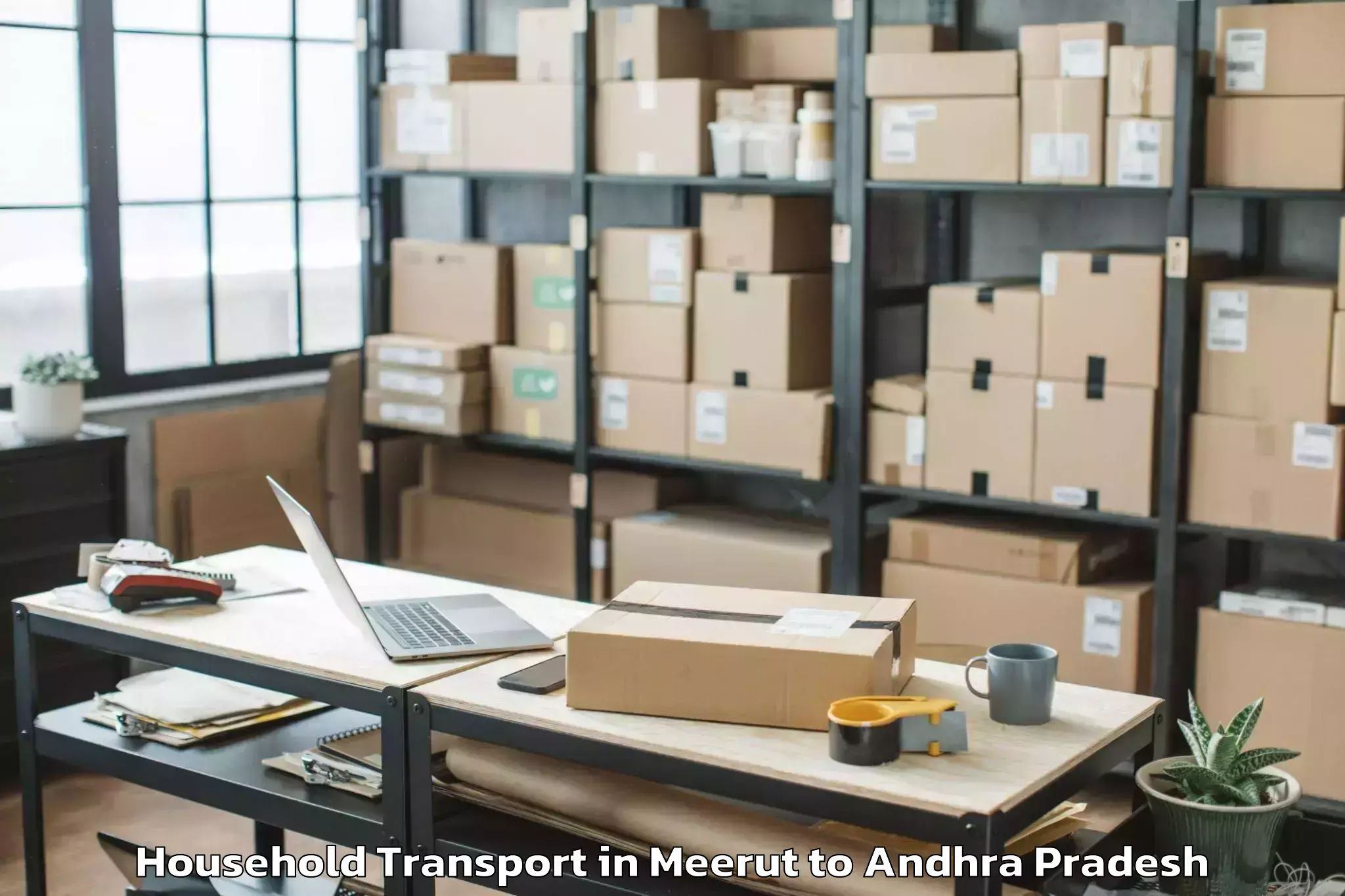 Meerut to Undrajavaram Household Transport Booking